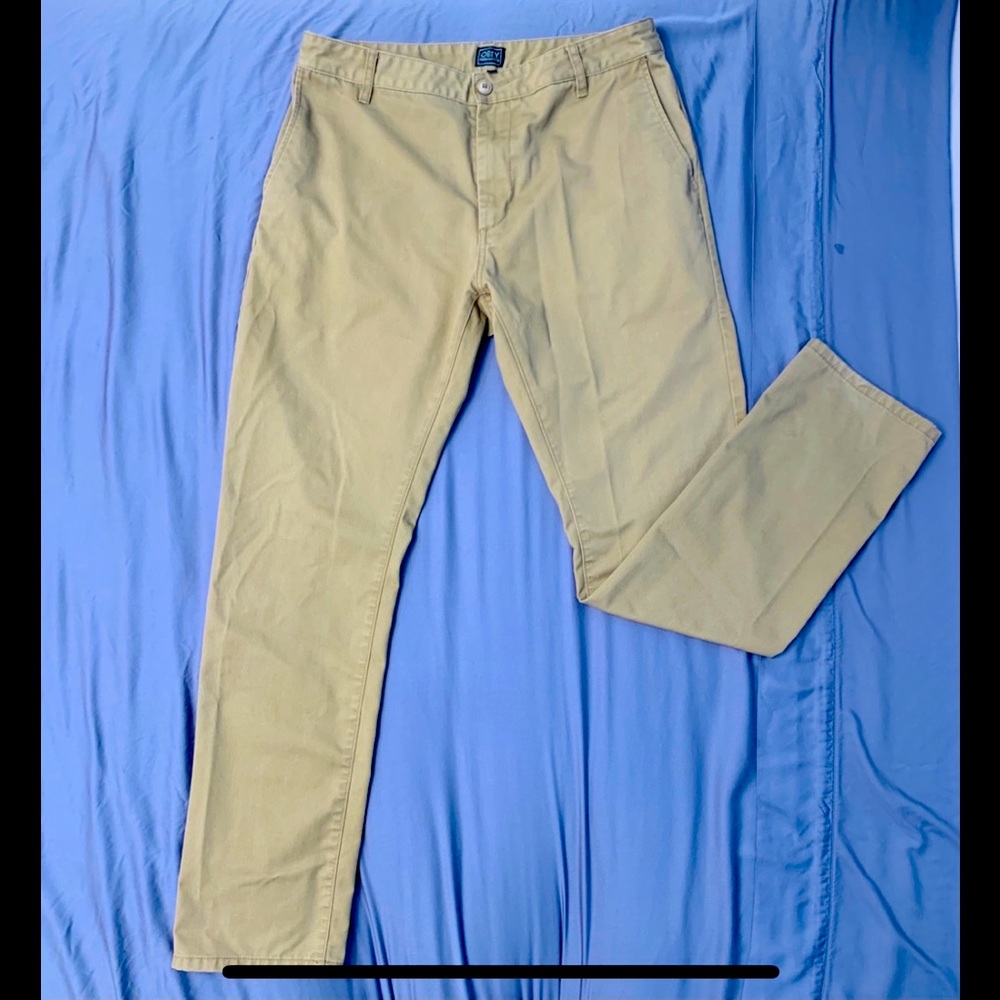 OBEY Propaganda Tan Straight-fit Jeans